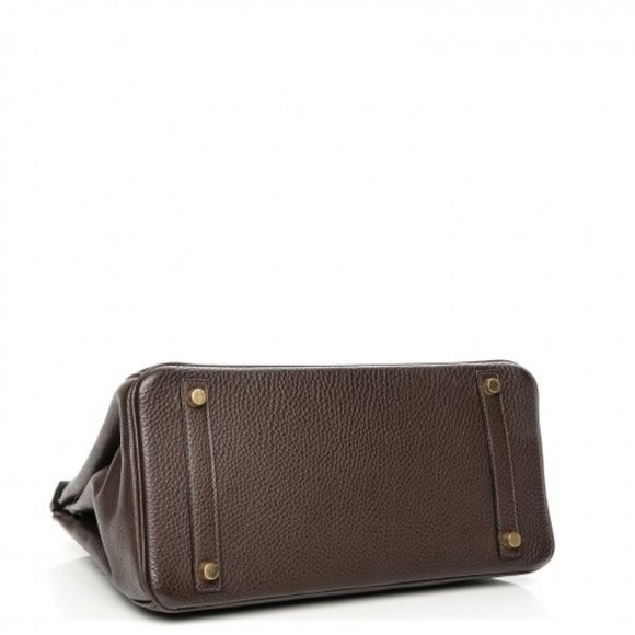 Hermes Birkin 30 cm Chocolat Togo Leather Handbag - Picture 6 of 10